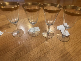 Vintage Tiffin Franciscan Gold Wine Goblets (4)  MTS -K|56756