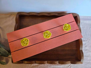 Peach Rose Knob Hanging Coat/Scarf Holder