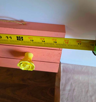 Peach Rose Knob Hanging Coat/Scarf Holder
