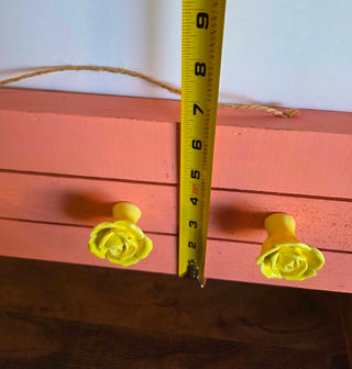 Peach Rose Knob Hanging Coat/Scarf Holder