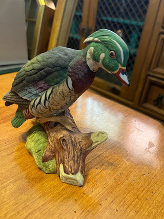 Vintage Hand Painted Lefton Wood Duck (Made in Japan) RSV