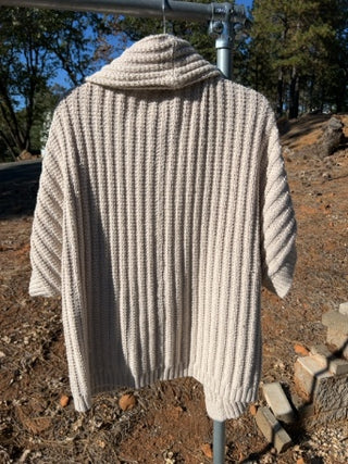 Talbots open-front, ribbed shawl-collar knit cardigan Size S