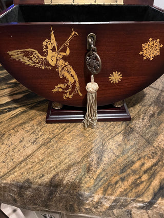 Custom Designed Wooden Angel Chest w/Key RSV|125312