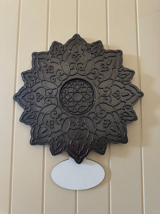 Ceramic Mandala/Medallion Wall Decor. bronze color 12" RCD