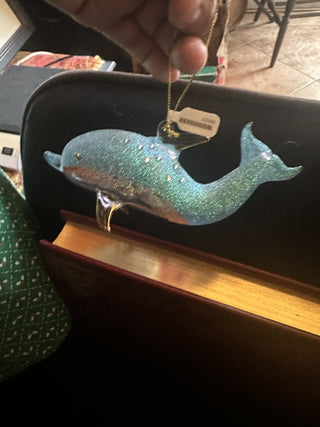 Blue Hanging Narwhal Ornament #62 VV MTS|127499