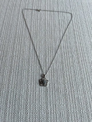 Silver 925 flower crystal necklace