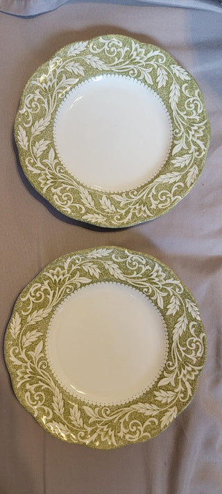 JMD- Meakin English Ironstone "Renaissance" Green Small Plate 6.5" Round- RSV