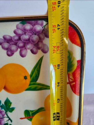 MCM White Fruit Motif Acrylic Tray