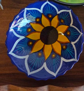 Mexican Blue Sunflower Bowl