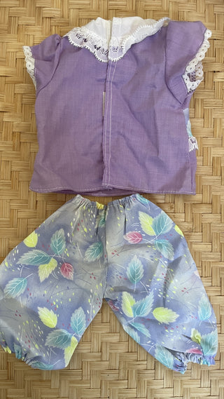 Vtg Lilac Blue Top & Pants Doll Outfit MTS|161580