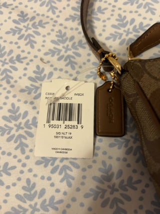 NWT Coach Nolita 19 in Signature Canvas C3308 IM/KHAKI/SADDLE