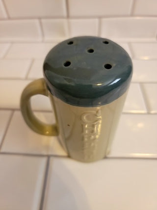JMD- Ceramic Gray/Blue Cheese Shaker