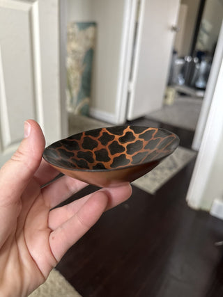 African hand painted wooden bowl