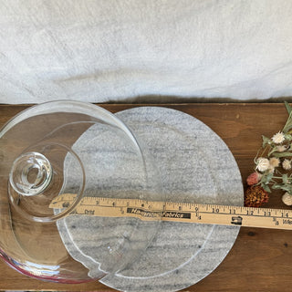 Glass Cloche w/ Extended Stone Base (LZD - RSV)|126159