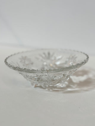 Starburst glass footed bowl|58720