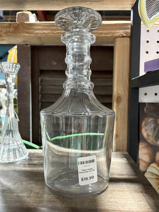 Clear Glass Decanter w/ Lid|120191