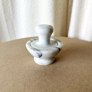 Marble Mortar & Pestle (LZD - RSV)|65356