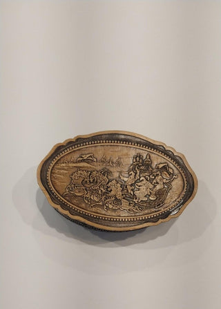 Box, Wooden, carved, Russian, RSV