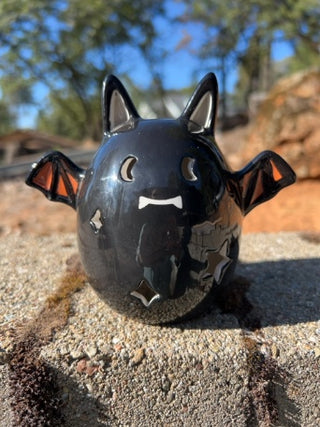 Halloween 5in Bat Ceramic Light Up Figurine