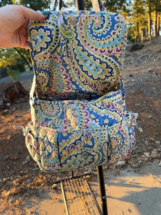 vintage Vera Bradley Capri Blue Lindsay Crossbody