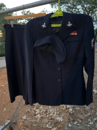 3 Piece vintage U.S. Navy WAVES (Women Accepted for Volunteer Emergency Service) service dress blue uniform