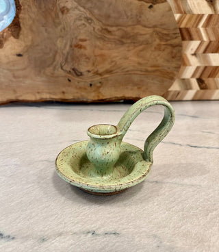 Chamber Candlestick studio art handmade, Green color|107103