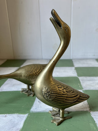 MCM Brass Goose Set of 2 F&M|91778