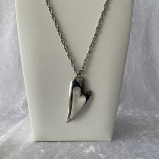 chain necklace w/ open heart pendant RSV|156123