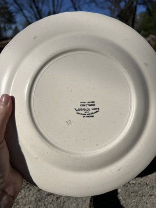 #91 Set of 4 Metlox Vintage Vernon Ware Vineyard 10.5" Dinner Plates Made in USA RSV