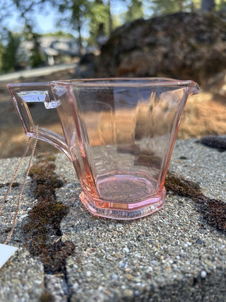 12F UV Reactive Pink Glass - Heisey Creamer Pitcher MTS|80949