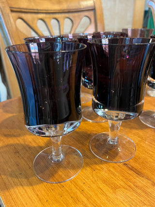 Elegant Deep Purple White Wine Goblet RSV