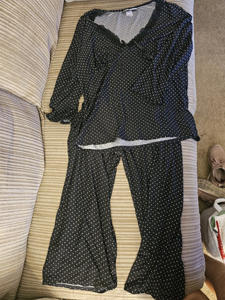 Black & White Polkadot Intimate Sleepware RSV|102216