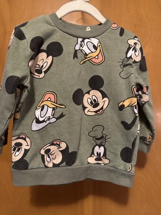 Green Disney character sweatshirt. Size 24 mos  #SM RSV