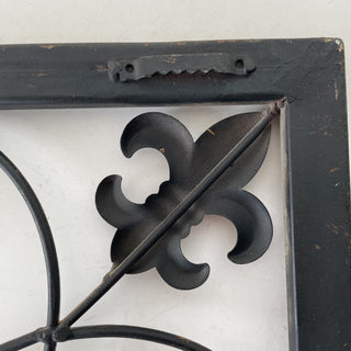 Square Metal Wall Hanging Fleur De Lis design RSV