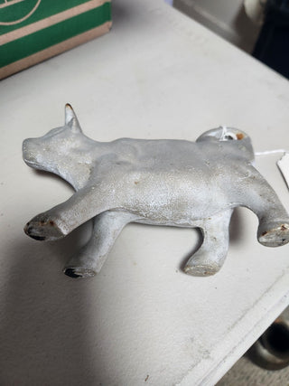 Vintage Doorstop Cast Iron Bull Cow  MTS