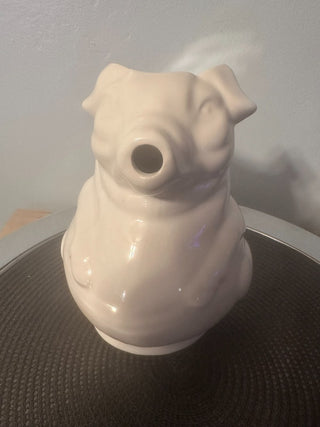 Pitcher White Pig Ceramic USA Pottery MTS|92374