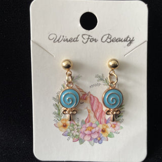 blue lollipop earrings RSV