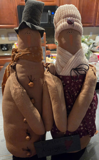 Vintage country cloth couple