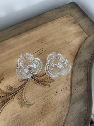 AJ - Borgonovo Crystal Tulip Candle Holder Set of 2