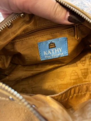 Vintage Kathy Van Zeeland Y2K Tan Shoulder Bag