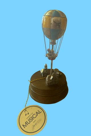 George Good Wind up Musical Pewter Hot Air Balloon Sculpture #62 VV MTS|71298