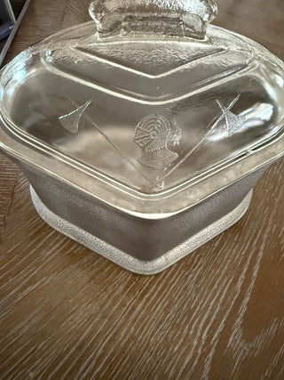 Guardian Service Hammered Aluminum heart shaped Roaster Dutch Oven Glass Lid Vtg  RCD