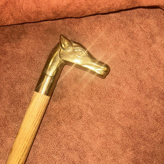 Vintage Brass Duck Head Handle Wooden walking stick cane #62 VV MTS|84970