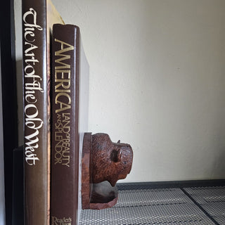 Desert Ironwood Carved Buffalo Bookend (BRI) - MTS|132999