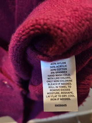 Magenta Open Edit Cropped Sweater (Size Small)