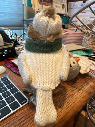 Featherly Friends Collection "Tahoe" fabric bird w/winter outfir 7" RCD|95447