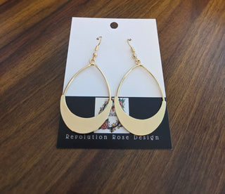 Gold Hoop Dangle Earrings