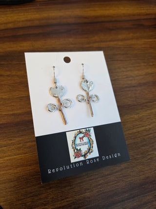 Stainless Steel Flower Earrings