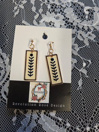 Enamel Boho Leaf Earrings