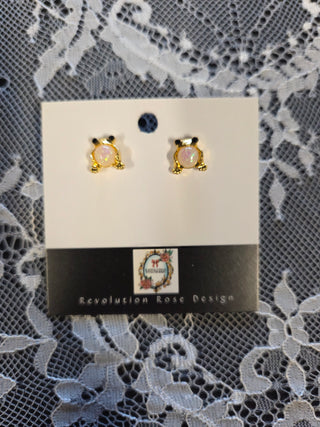 Frog Opal Stud Earrings